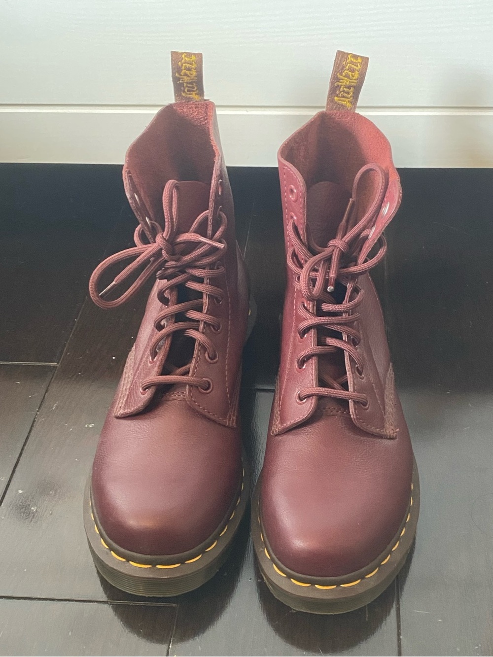 rare doc marten burgundy 1460 pascal boots